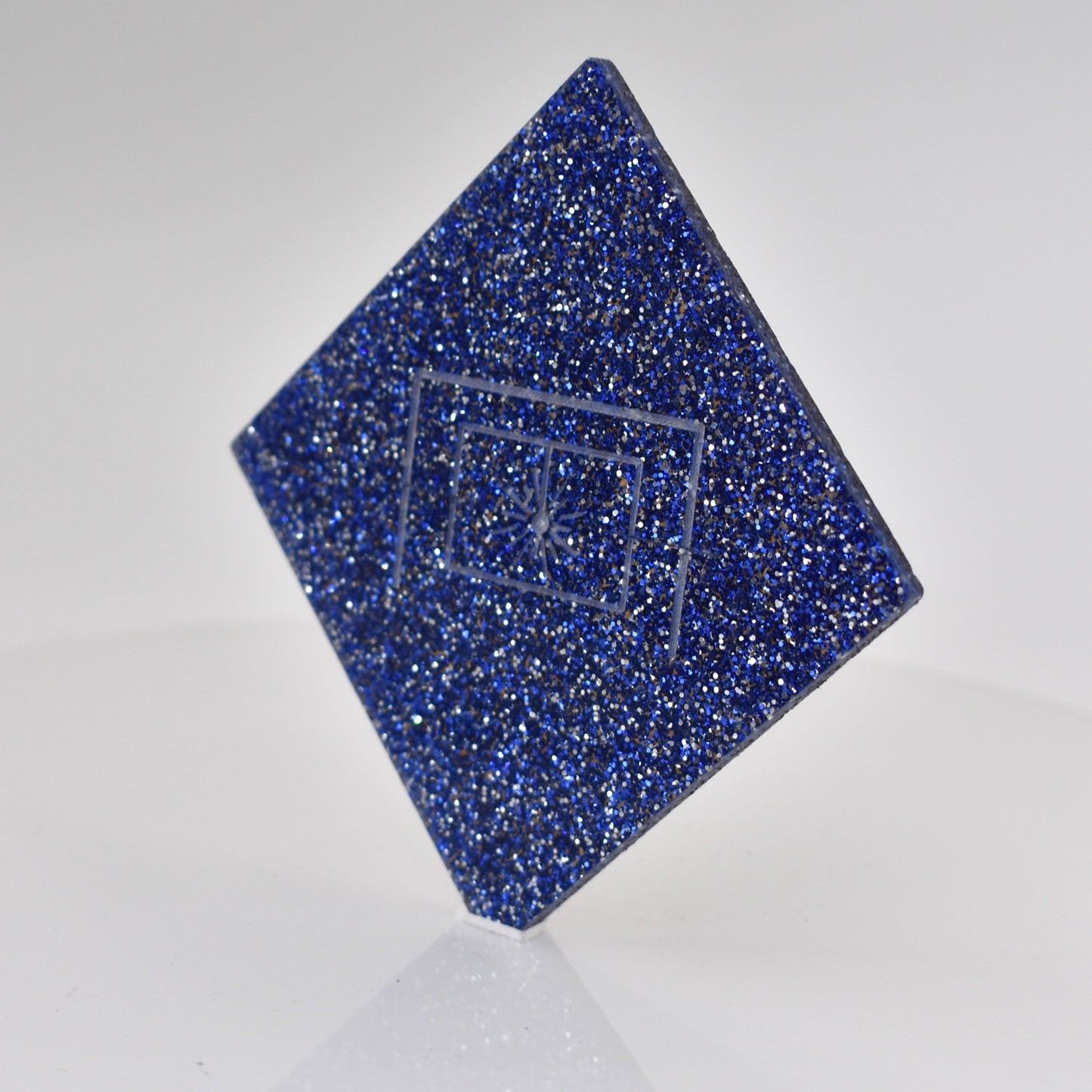 1/8" Zafiro Blue Glitter Cast Acrylic Sheet