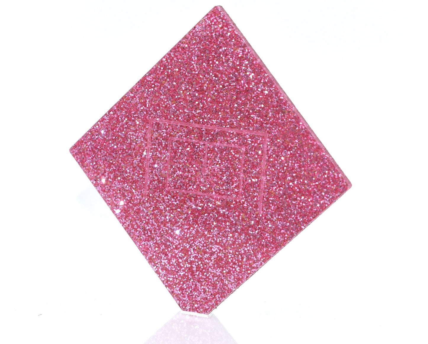 1/8" Pink Glitter Cast Acrylic Sheet