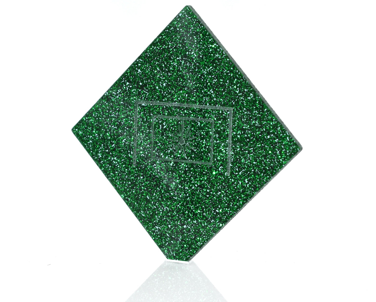 1/8" Green Glitter Cast Acrylic Sheet