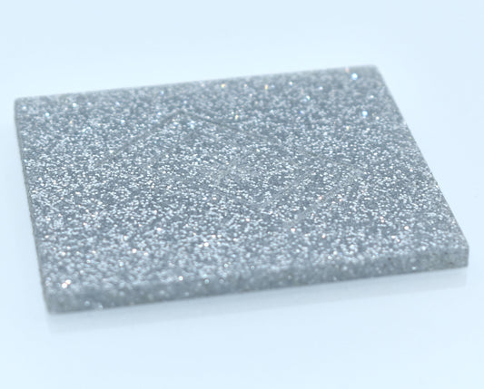 1/8" Silver Glitter Cast Acrylic Sheet