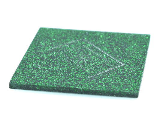 1/8" Green Glitter Cast Acrylic Sheet