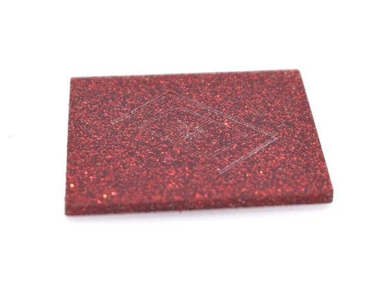 1/8" Red Glitter Cast Acrylic Sheet