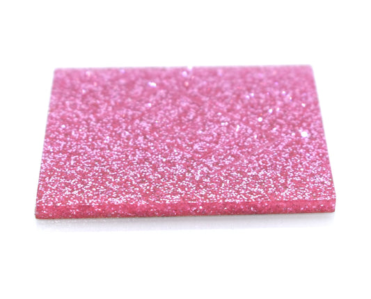 1/8" Pink Glitter Cast Acrylic Sheet