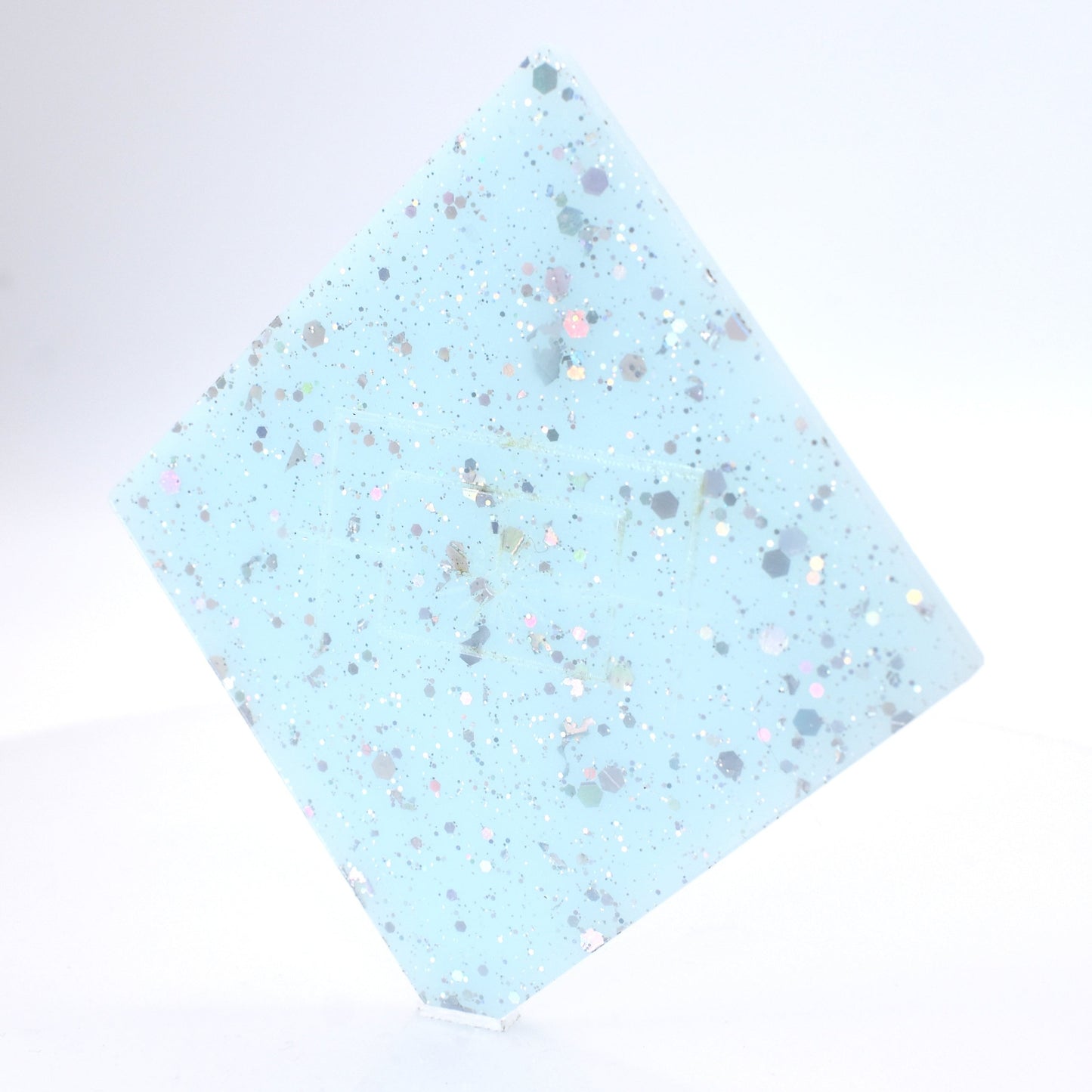 1/8" Sparkle Cotton Candy Blue Cast Acrylic
