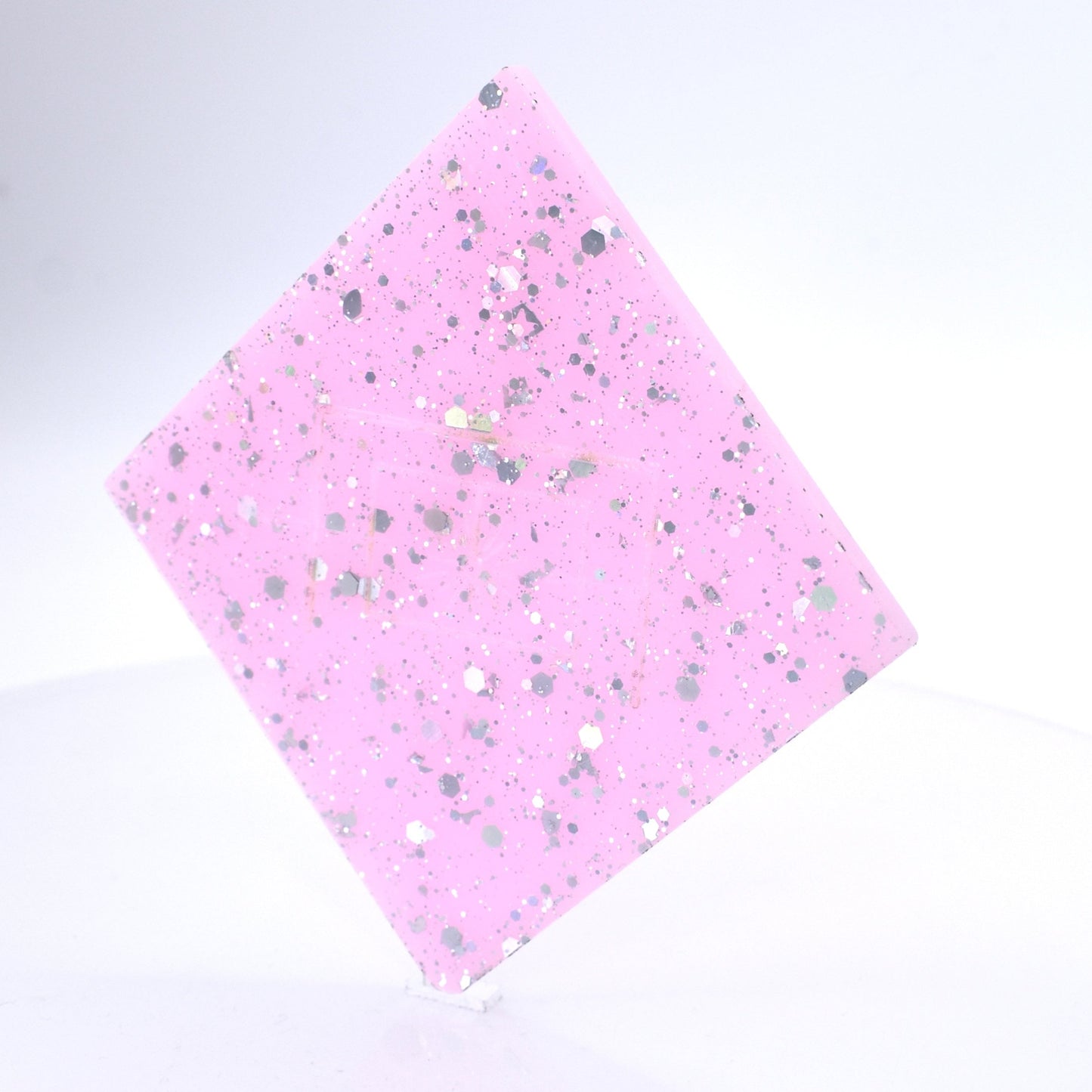 1/8" Sparkle Cotton Candy Pink Cast Acrylic