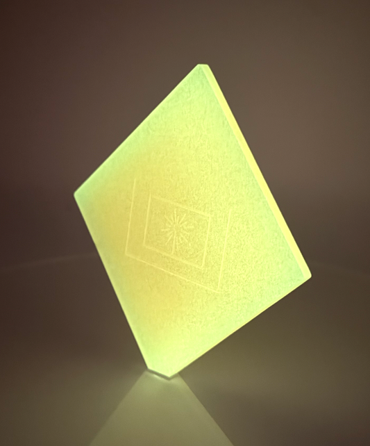 1/8" Glow in the dark Orange Cast Acrylic Sheet