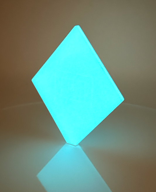 1/8" Glow in the dark BLUE Cast Acrylic Sheet