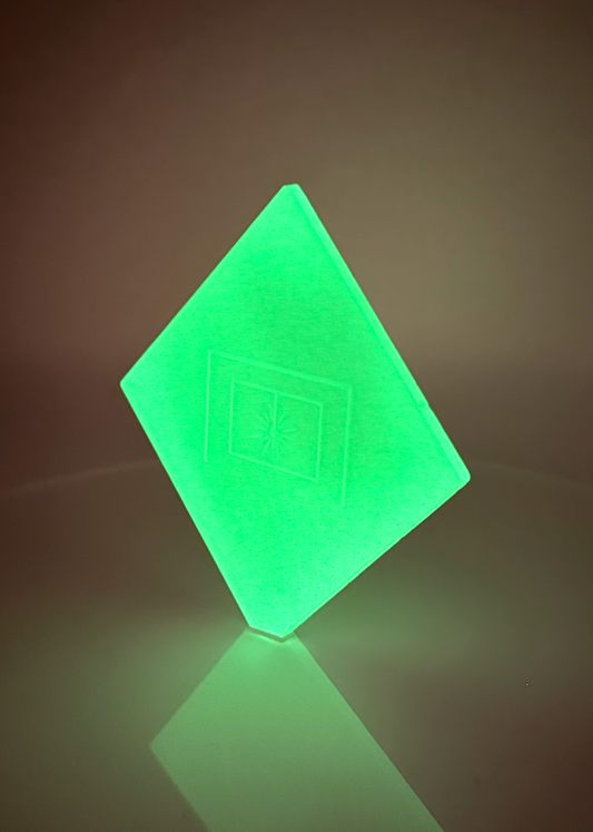 1/8" Glow in the dark GREEN Cast Acrylic Sheet