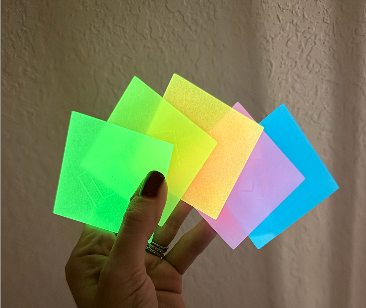 1/8" Glow in the dark Orange Cast Acrylic Sheet