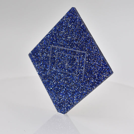 1/8" Zafiro Blue Glitter Cast Acrylic Sheet