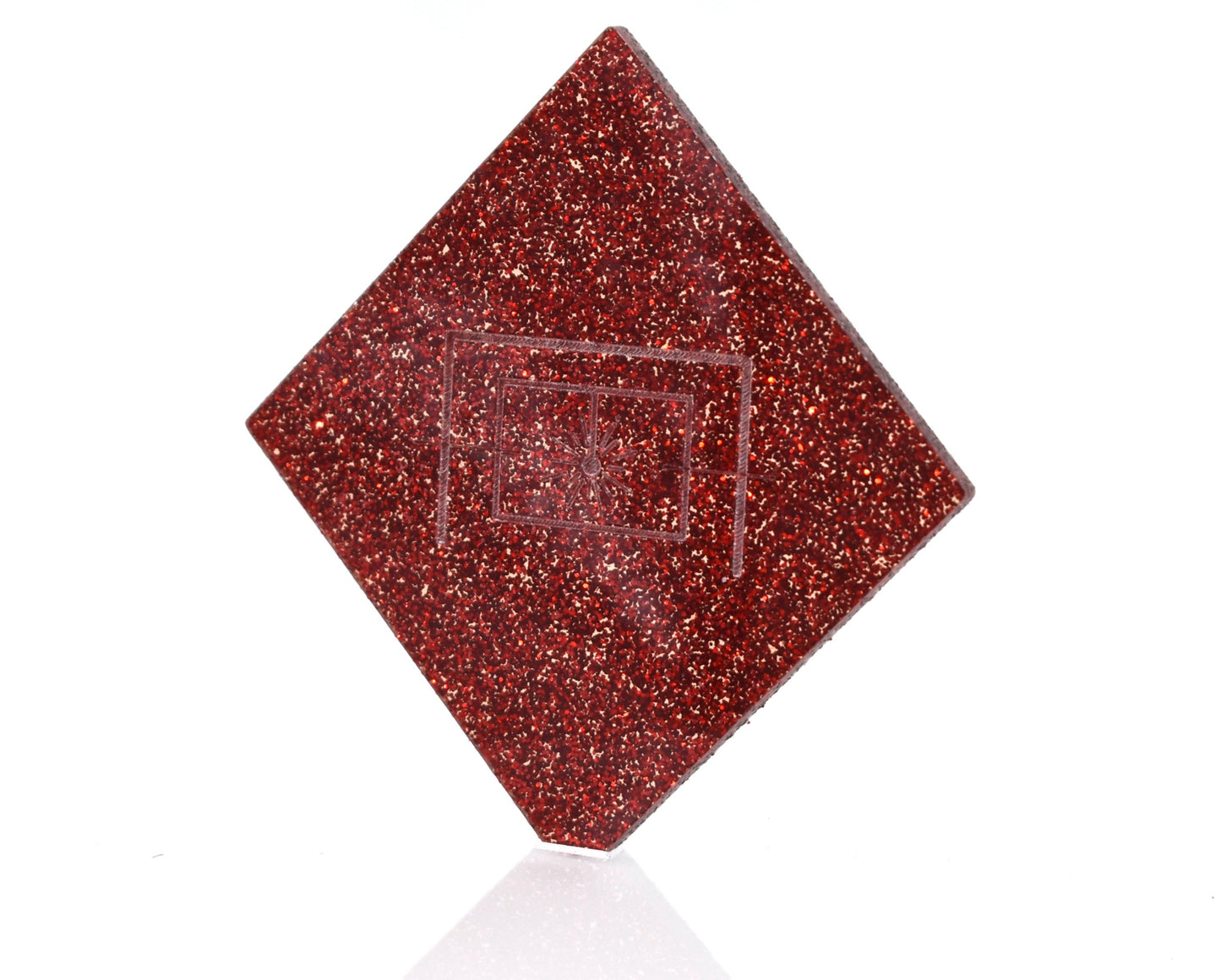 1/8" Red Glitter Cast Acrylic Sheet