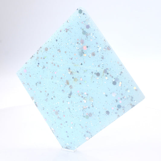 1/8" Sparkle Cotton Candy Blue Cast Acrylic