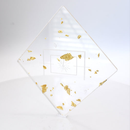 1/8" Gold Flake Embedded Cast Acrylic