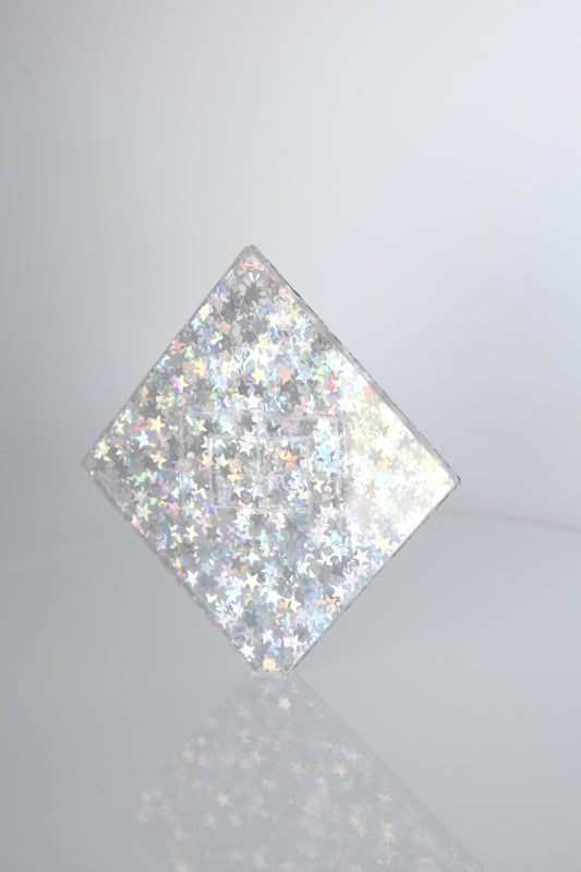 1/8" Holographic Stars Embedded Cast Acrylic
