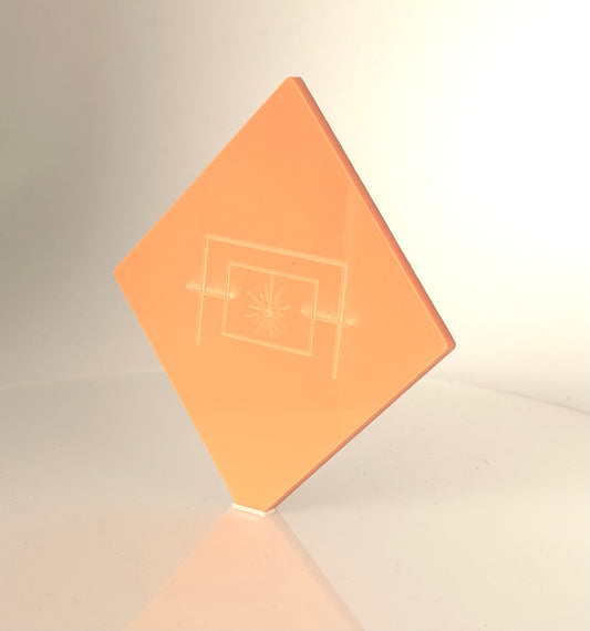 1/8" Creamy Orange Pastel Cast Acrylic Sheet