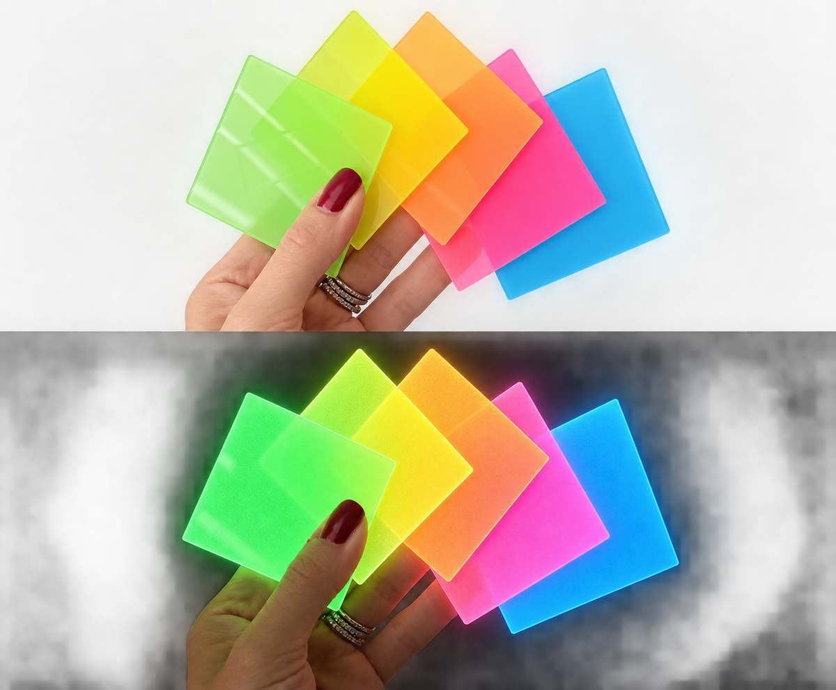 1/8" Glow in the dark GREEN Cast Acrylic Sheet