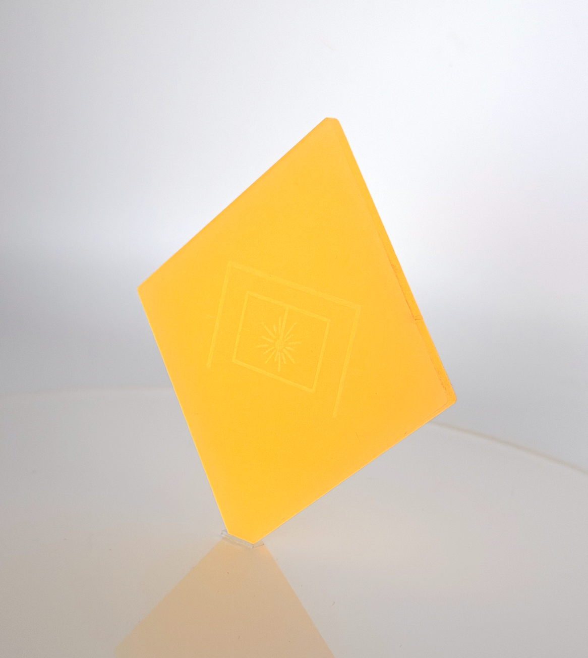 1/8" Glow in the dark Orange Cast Acrylic Sheet