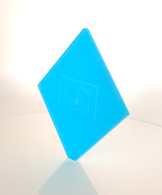 1/8" Glow in the dark BLUE Cast Acrylic Sheet
