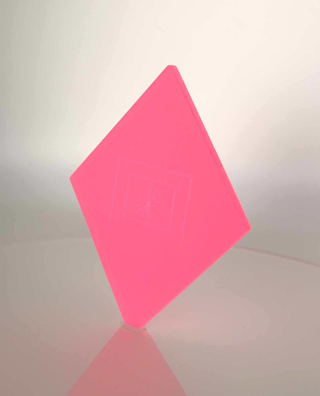 1/8" Glow in the dark PINK Cast Acrylic Sheet