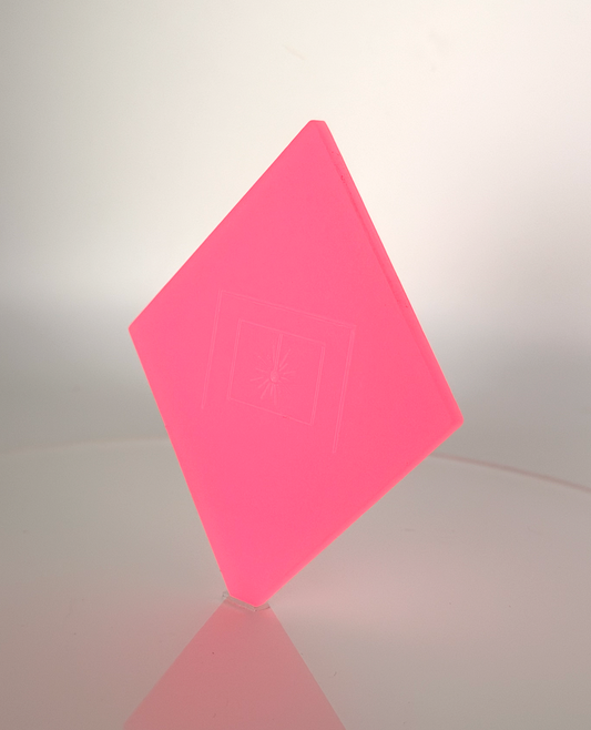 1/8" Glow in the dark PINK Cast Acrylic Sheet