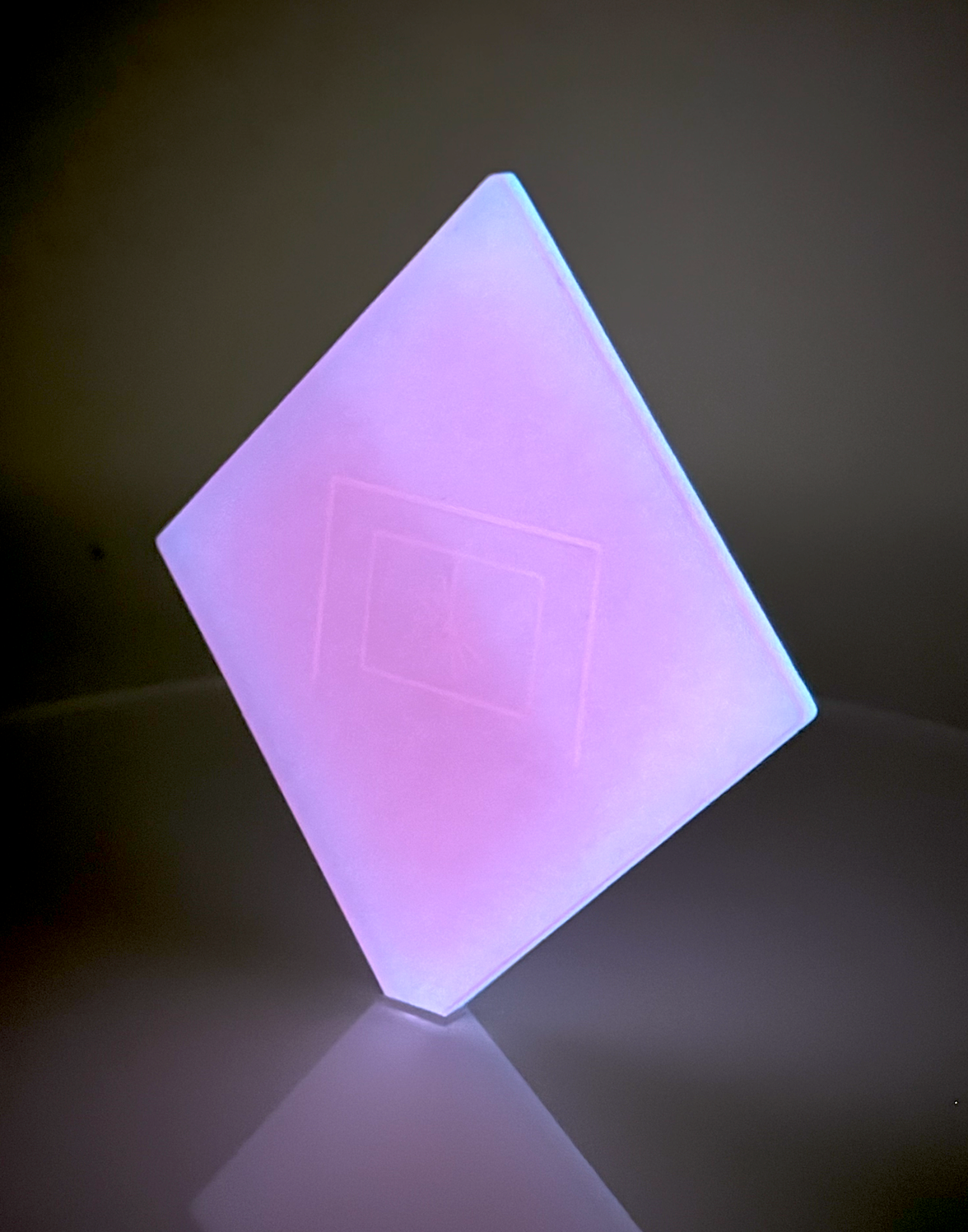 1/8" Glow in the dark PINK Cast Acrylic Sheet