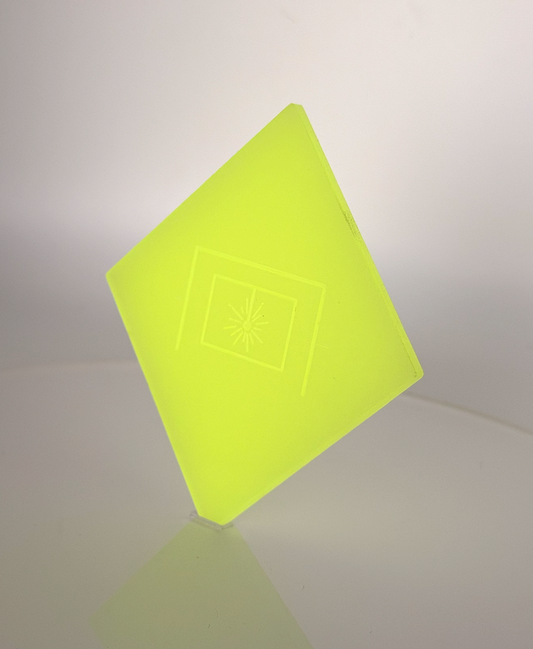 1/8" Glow in the dark YELLOW Cast Acrylic Sheet