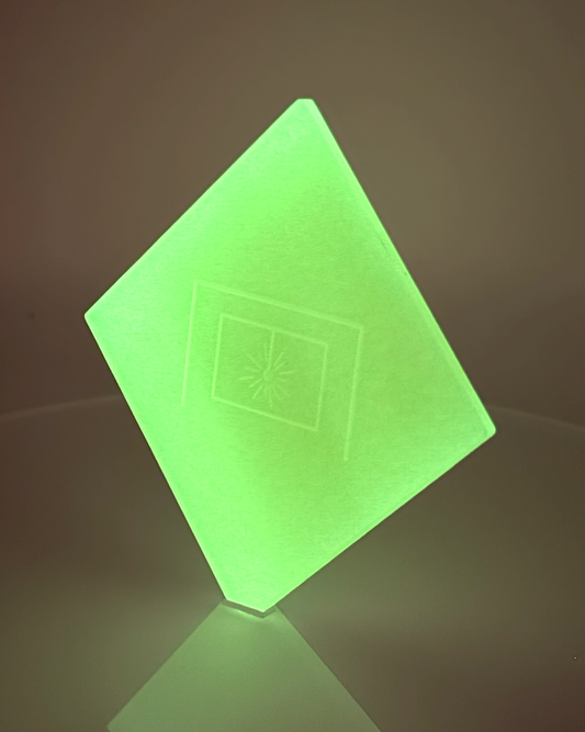 1/8" Glow in the dark YELLOW Cast Acrylic Sheet