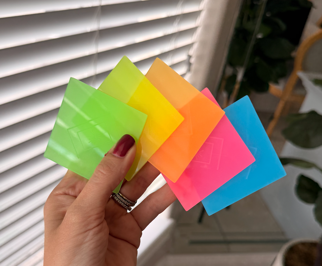 1/8" Glow in the dark Orange Cast Acrylic Sheet
